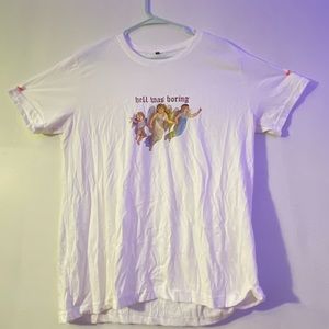 Slogan and Graphic Tee